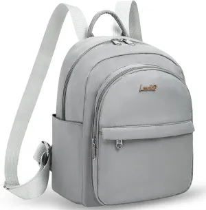 Mini Backpack for Women Teen Girls Fashion Solid Color Light Weight Waterproof Backpack Travel Fashion Purses Daily (Grey)
