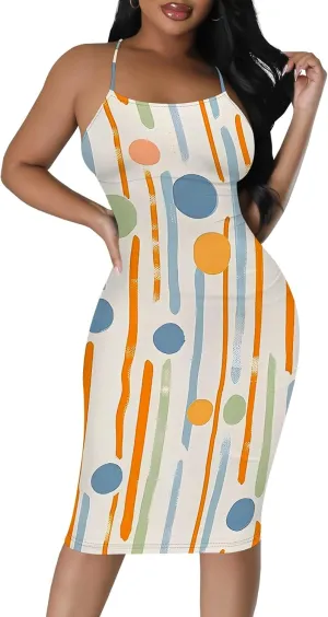 Mini Dress Sexy Bodycon Sundress for Women Summer Short Low Backless Spaghetti Strap Beach Boho Party Club Dresses