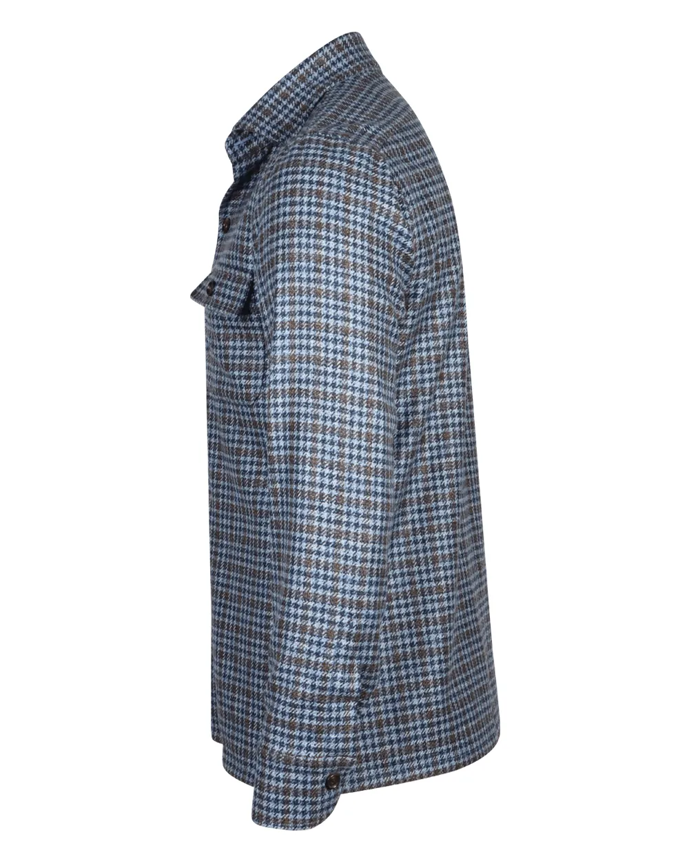 Navy Blue Plaid Overshirt