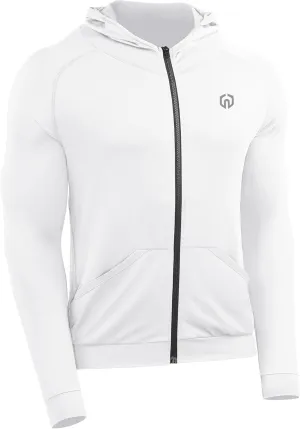 NELEUS Men's Full-Zip Athletic Jacket with Hoodies Workout Long Sleeve Fishing Hiking Performance Shirt