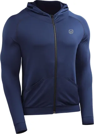 NELEUS Men's Full-Zip Athletic Jacket with Hoodies Workout Long Sleeve Fishing Hiking Performance Shirt