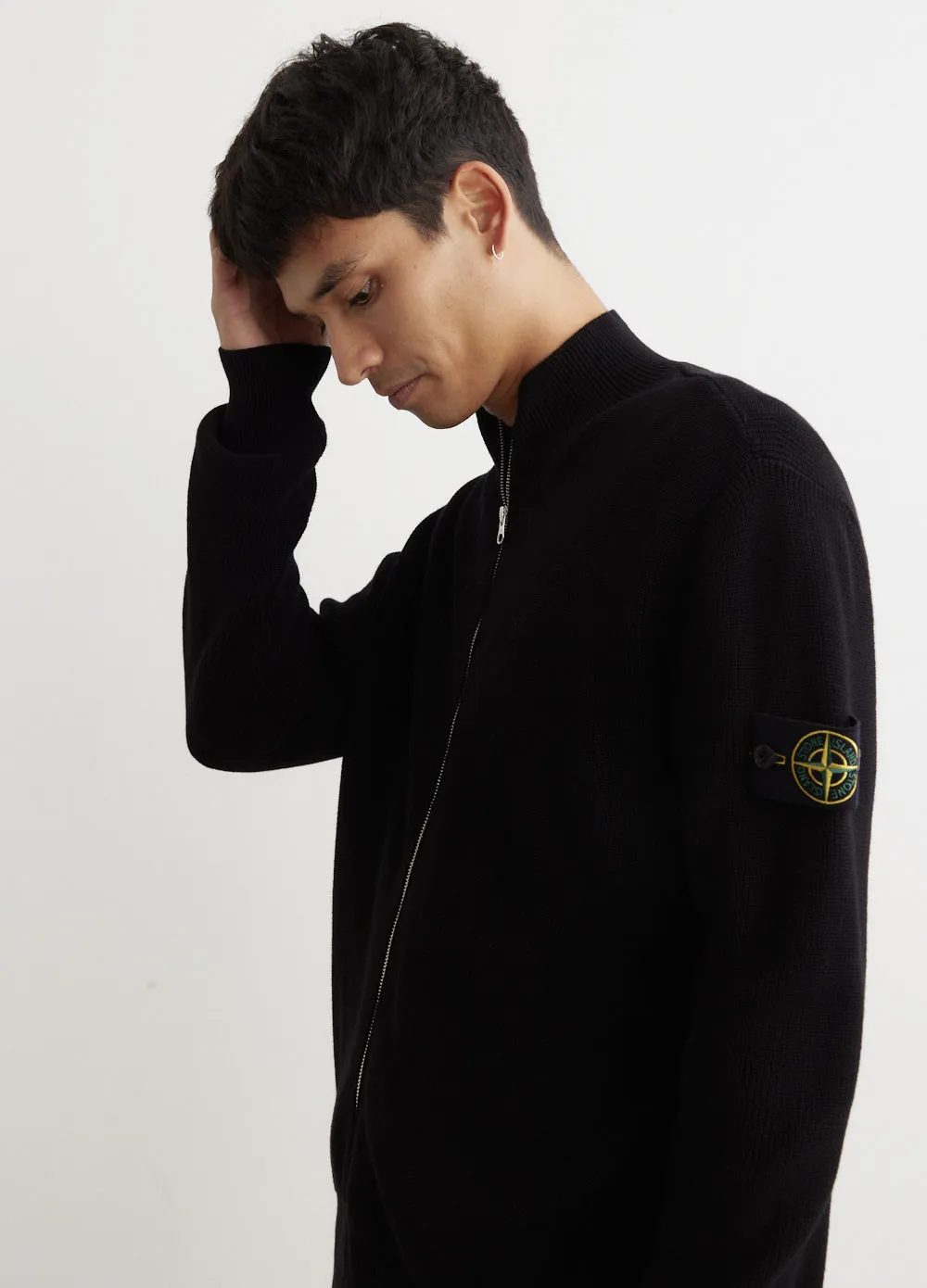 Organic Cotton Rib Zip Knit