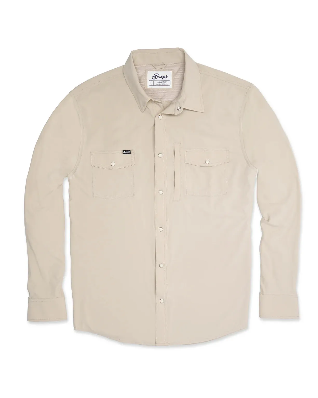 "Snaps" Traveler Men's Long Sleeve Pearl Snap Shirt