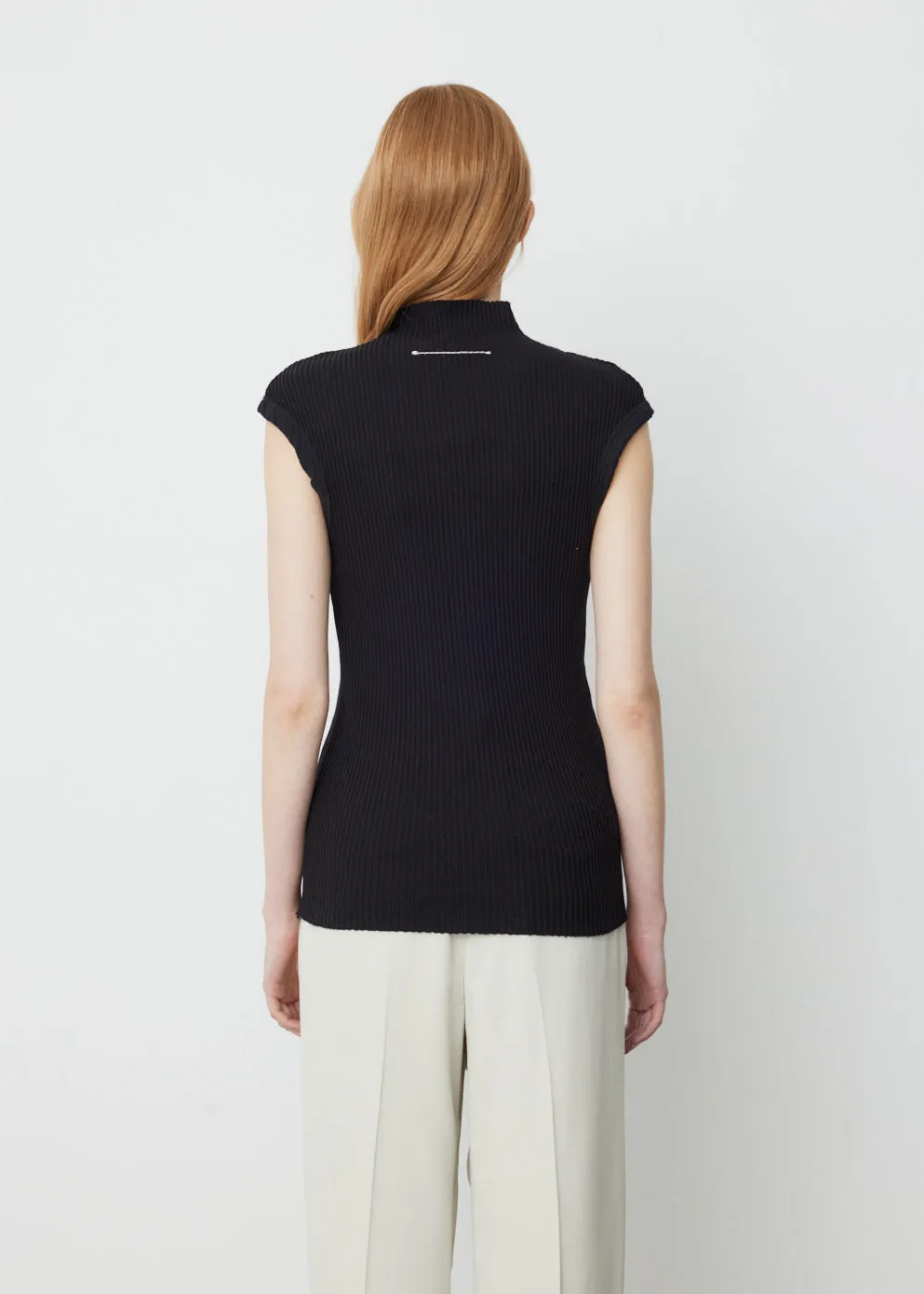 Raised Neck Drapey Rib Tank