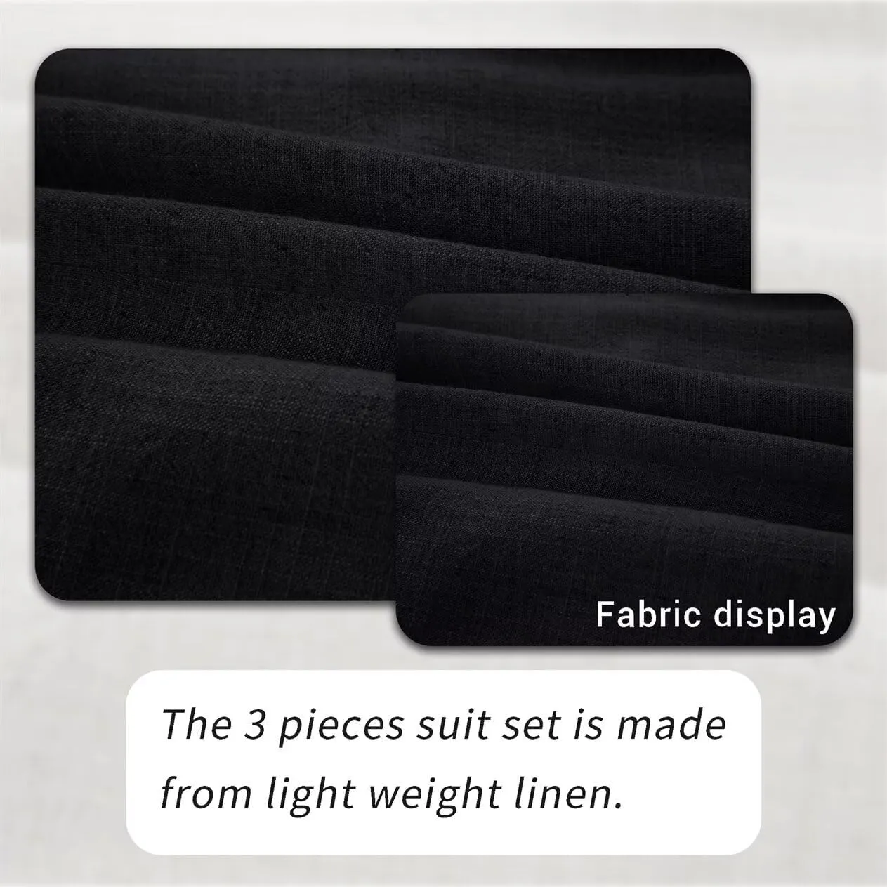 Retro Linen Mens Suit 3 Pieces Light Weight Linen Suit Linen Summer Slim Fit Suits Tuxedo Jacket Blazer Vest Pant for Men