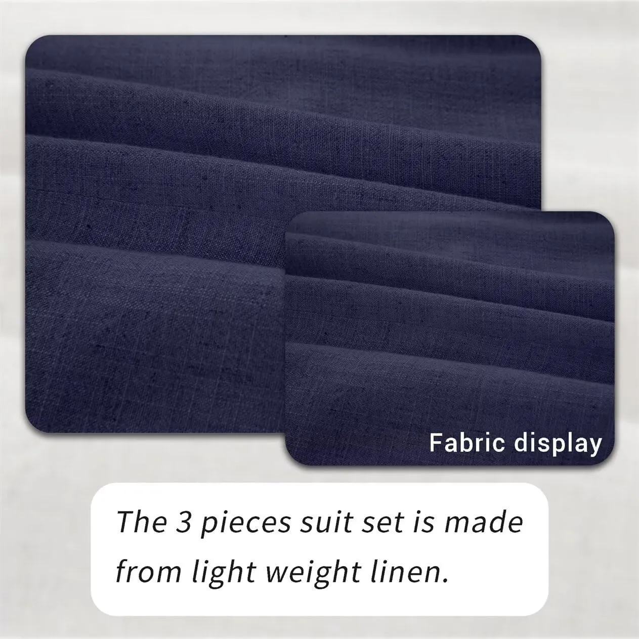 Retro Linen Mens Suit 3 Pieces Light Weight Linen Suit Linen Summer Slim Fit Suits Tuxedo Jacket Blazer Vest Pant for Men