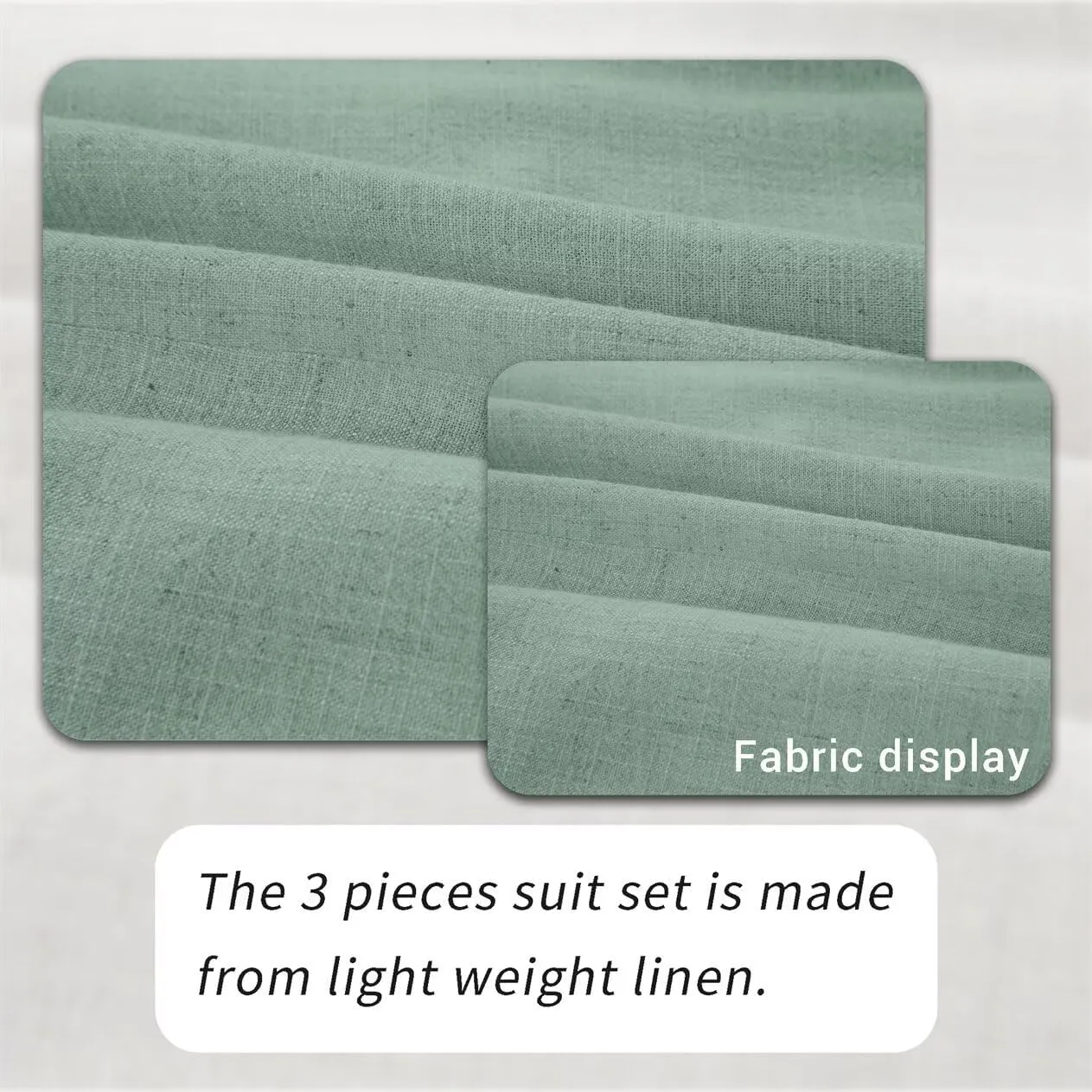 Retro Linen Mens Suit 3 Pieces Light Weight Linen Suit Linen Summer Slim Fit Suits Tuxedo Jacket Blazer Vest Pant for Men
