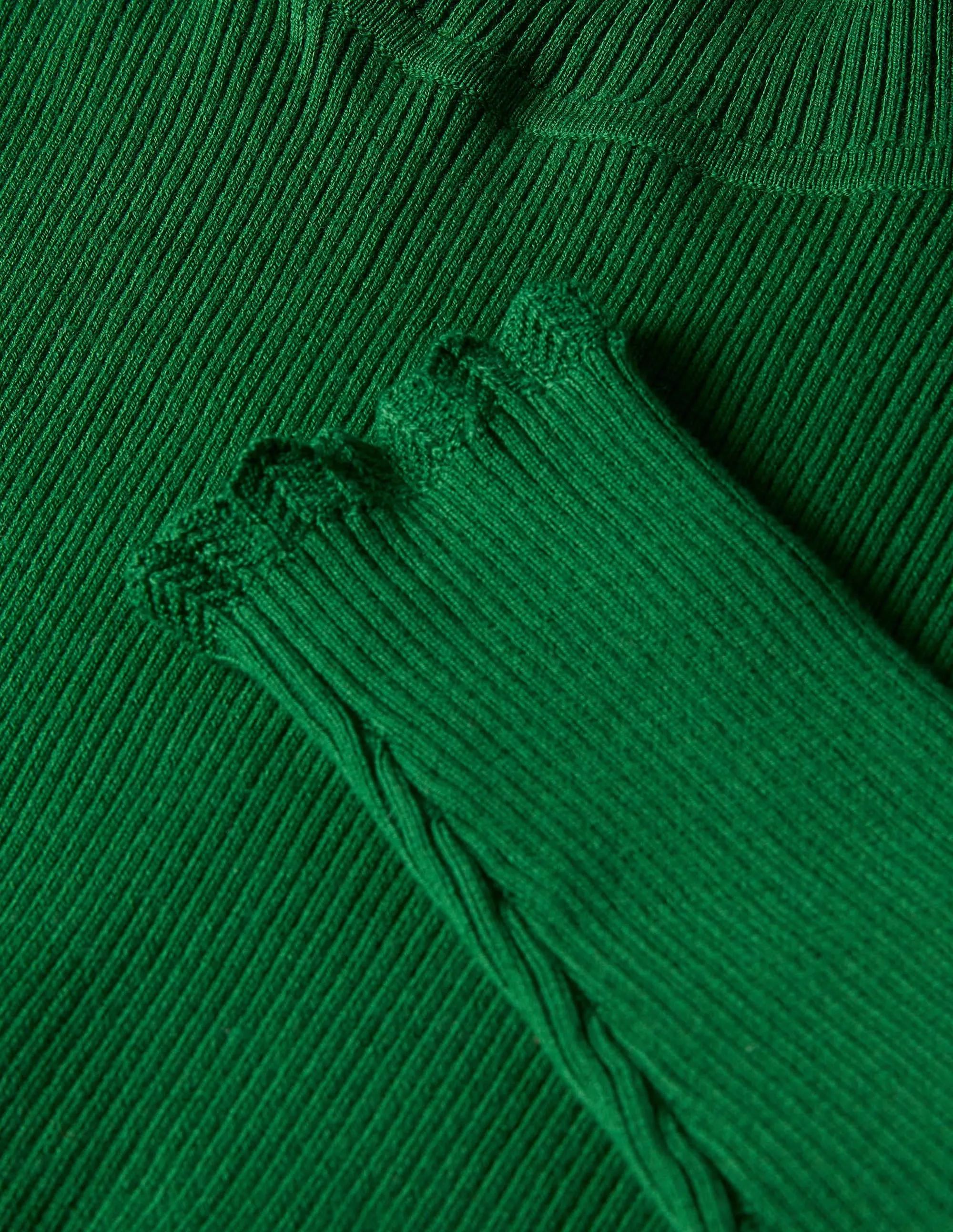 Scallop High Neck Jumper-Conifer