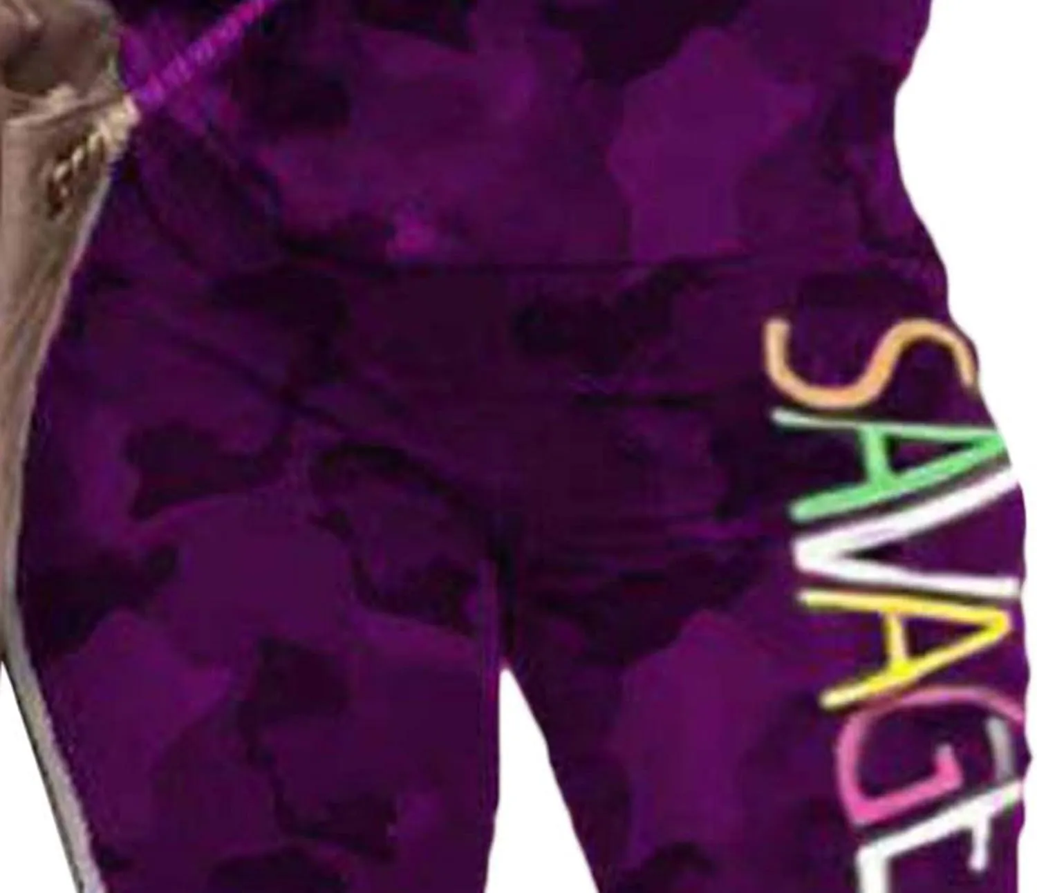 Sexyshine Women's Casual 2 Piece Camouflage Letter Print Outfits Pullover Sweatshirt Tops Long Pants Tracksuits Set Plus Size