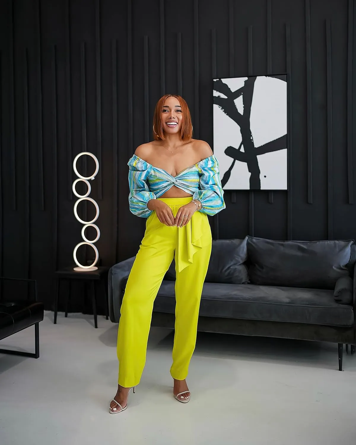 The Drop Women's Sulphur Spring Draped Ruffle-Front Pants by @hintofglamour