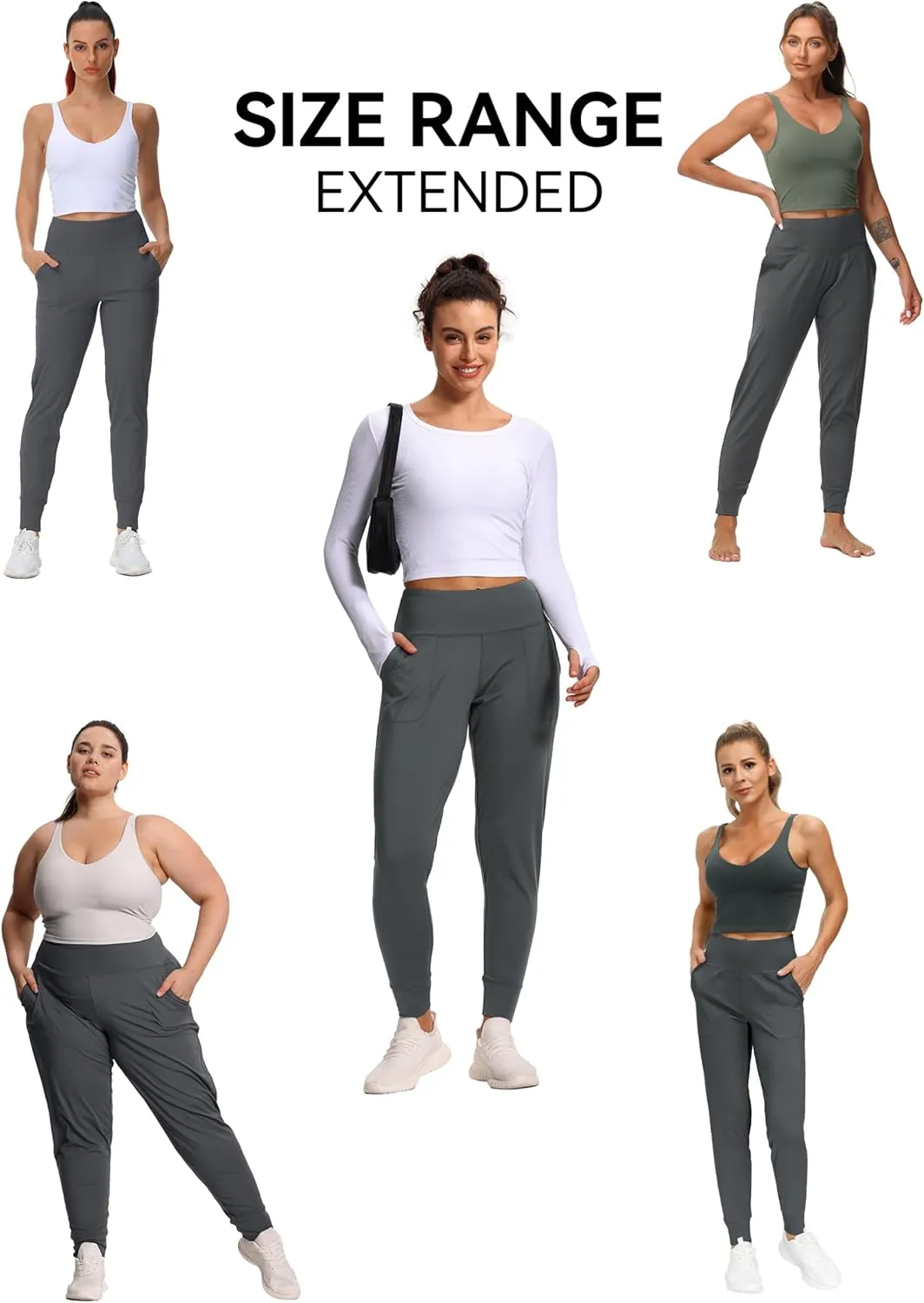 THE GYM PEOPLE Women's Joggers Pants Lightweight Athletic Leggings Tapered Lounge Pants for Workout, Yoga, Running