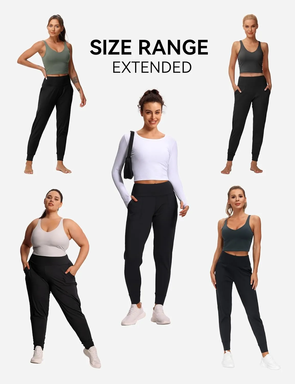 THE GYM PEOPLE Women's Joggers Pants Lightweight Athletic Leggings Tapered Lounge Pants for Workout, Yoga, Running