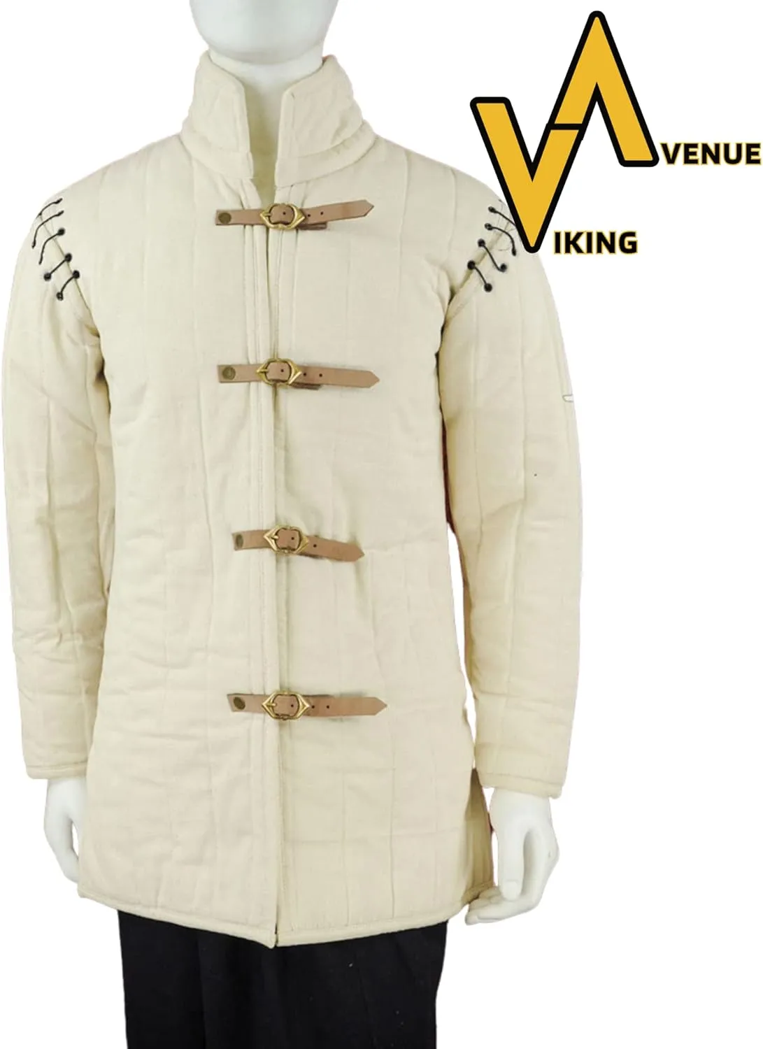Thick Padded Cotton Gmabeson Aketon Coat Costume Protective for Reanctment of SCA LARP