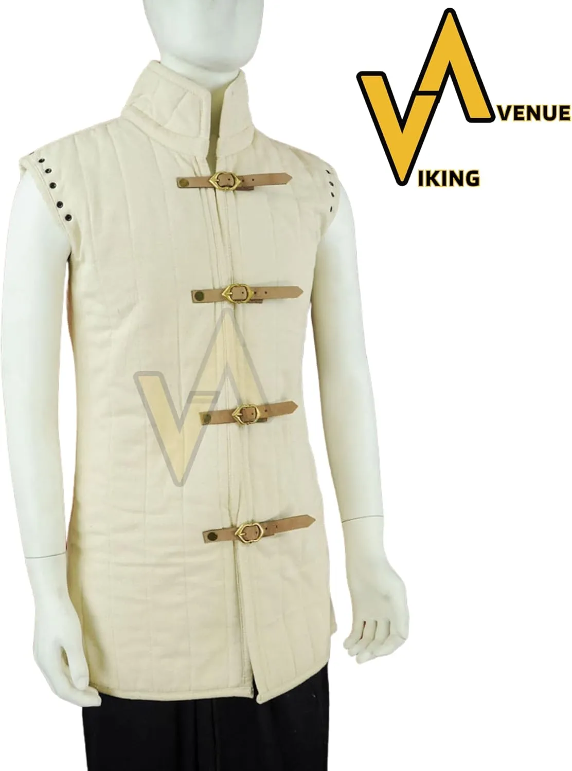 Thick Padded Cotton Gmabeson Aketon Coat Costume Protective for Reanctment of SCA LARP