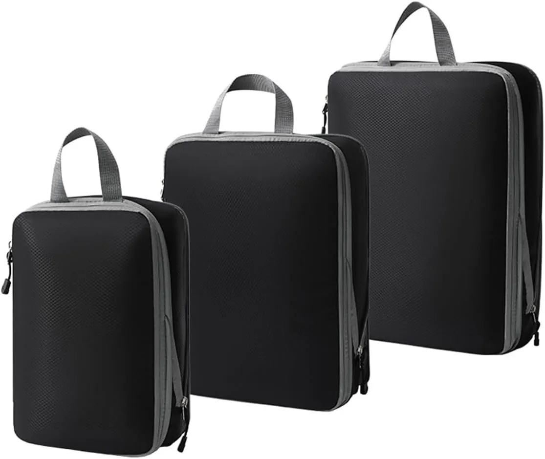 Todays Deals in Clearance 3PCS Compression Packing Cubes Organizer for Travel Luggage Organizer for Suitcases Backpack