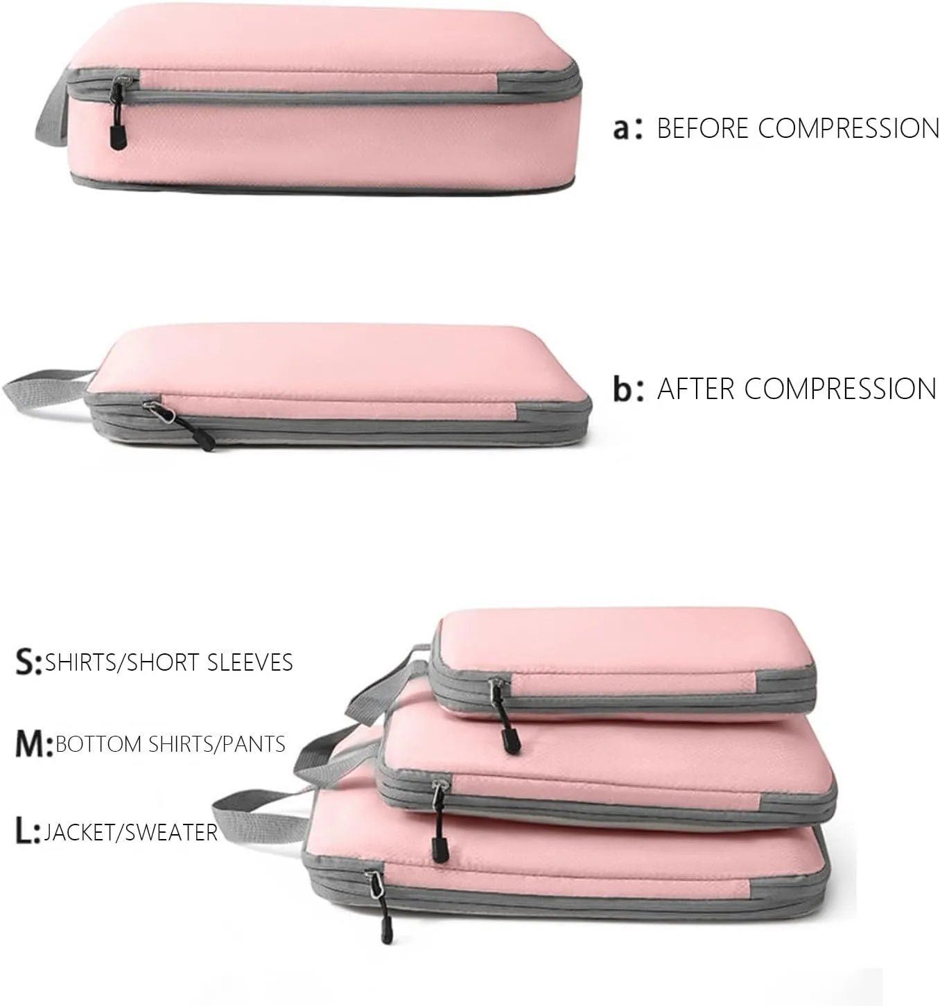 Todays Deals in Clearance 3PCS Compression Packing Cubes Organizer for Travel Luggage Organizer for Suitcases Backpack