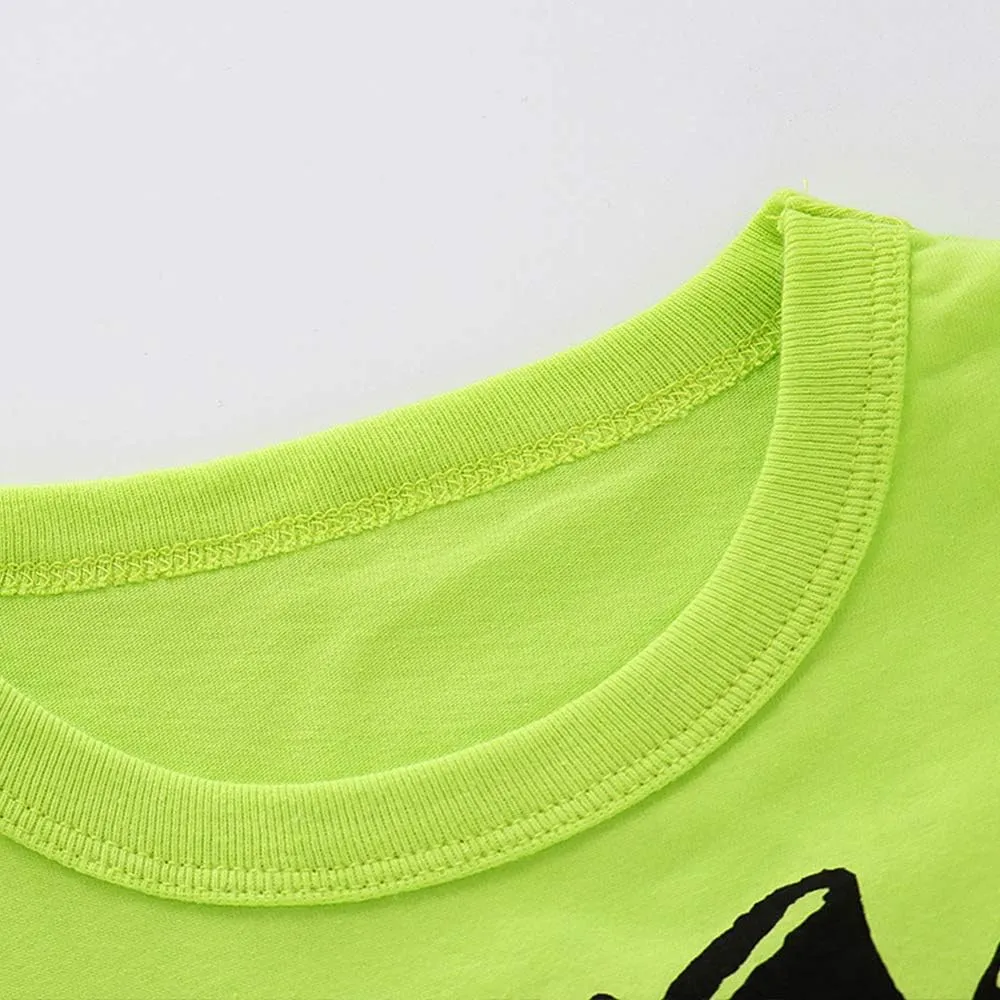 Toddler Boy Clothes Cartoon Cotton Summer Short Sleeve T-Shirt and Shorts Kids Outfit Set 2-7 Year