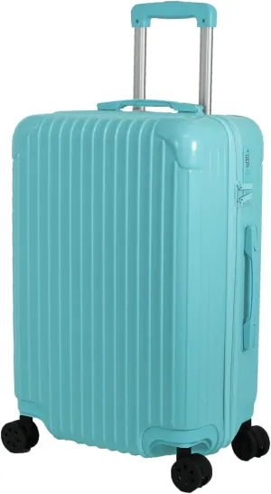 Trolley Luggage Zipper Type suitcase with dial Lock light weight [71-22036-52](Blue, M)