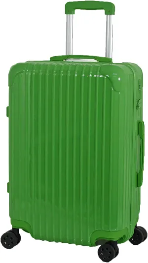Trolley Luggage Zipper Type suitcase with dial Lock light weight [71-22036-60](Green, M)