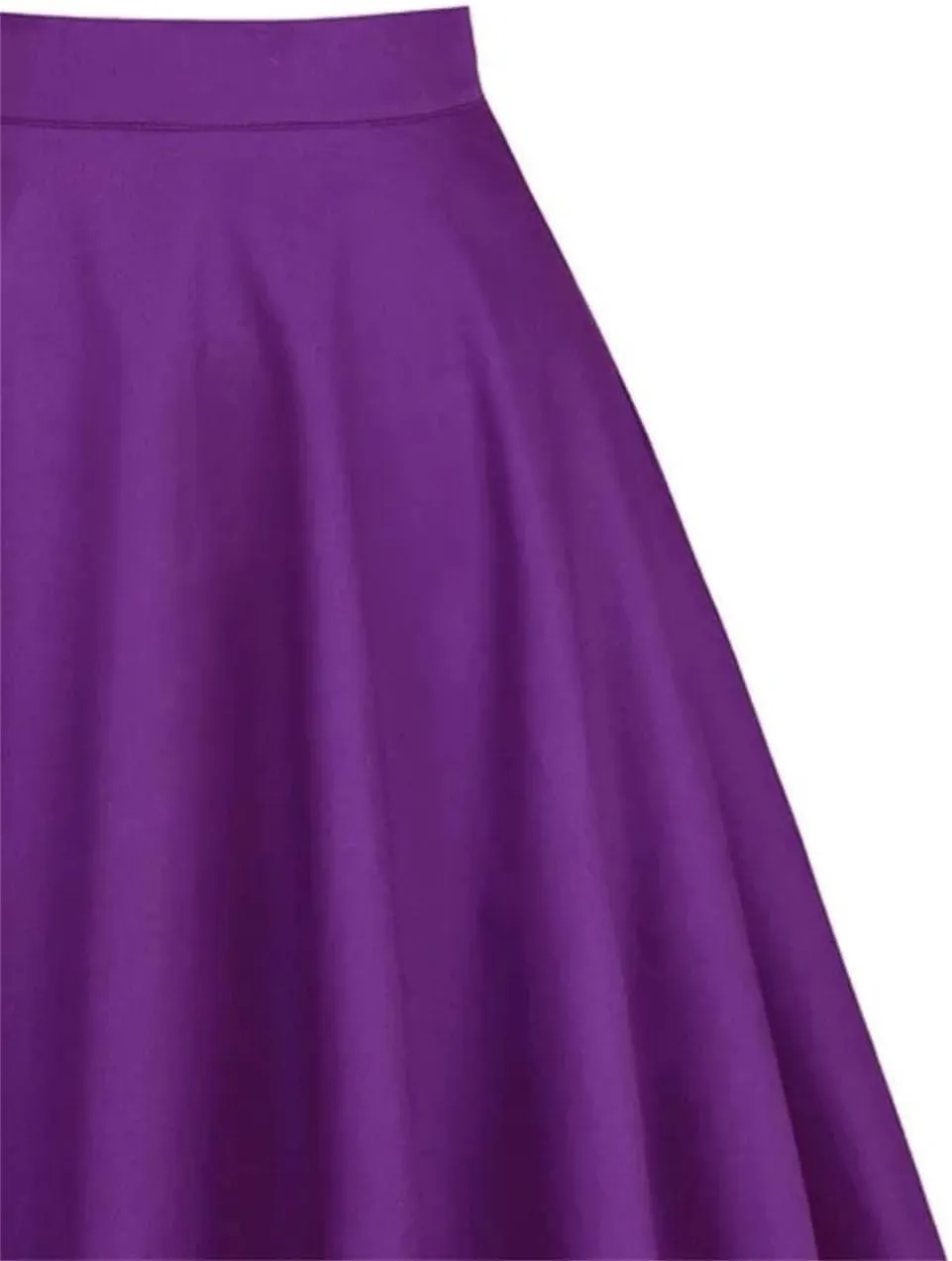 Women Pleated Skirt High Waist Vintage Loose Casual A Line Flare Swing Skirt