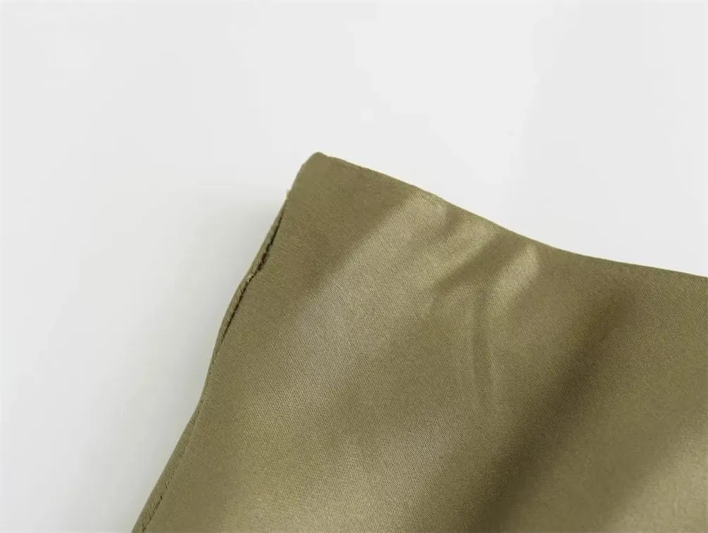 Women Solid Satin Long Skirt Y2k High Waist Slim Silk Texture Ladies Tight Midi Skirt