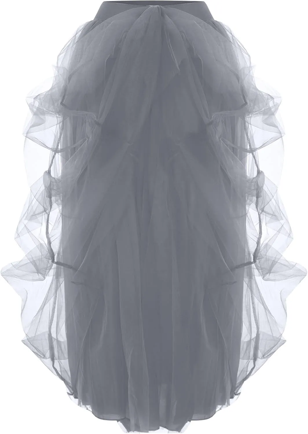 Women Tulle Long Skirt High Waist Ruffle Floor Length Dresses Wedding Guest Plus Size Dress Sexy Slit Puffy Maxi Skirts