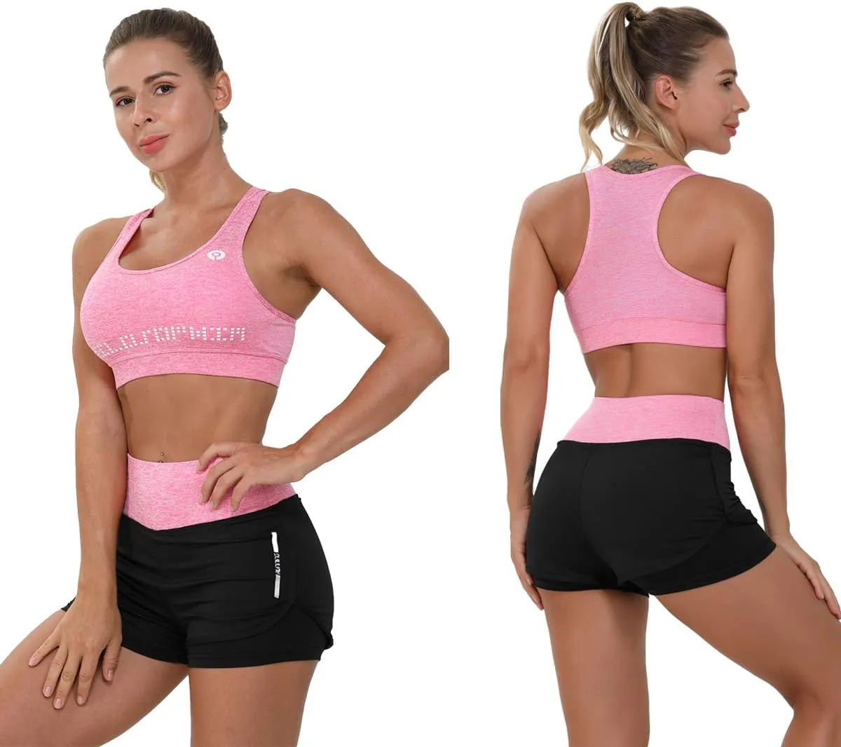 Women Workout Clothes Set 5 PCS Exercise Athletic Outfits Set