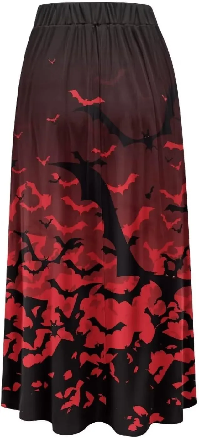 Womens Plus Size Maxi Skirt Casual High Waist Pleated Long Skirts 2024 with Pockets Ankle Length Flowy Swing
