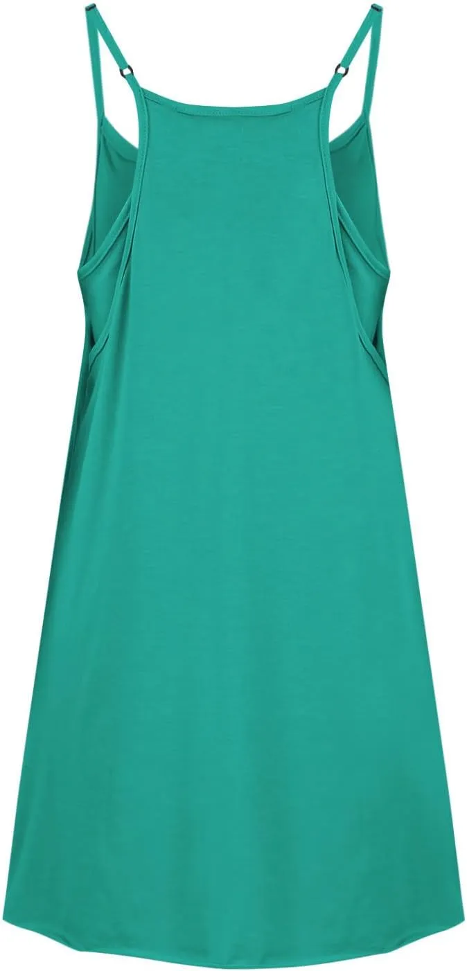 Womens Tennis Dress Workout Mini Dress with Shorts Sleeveless Spaghetti Straps Golf Athletic Dresses Summer