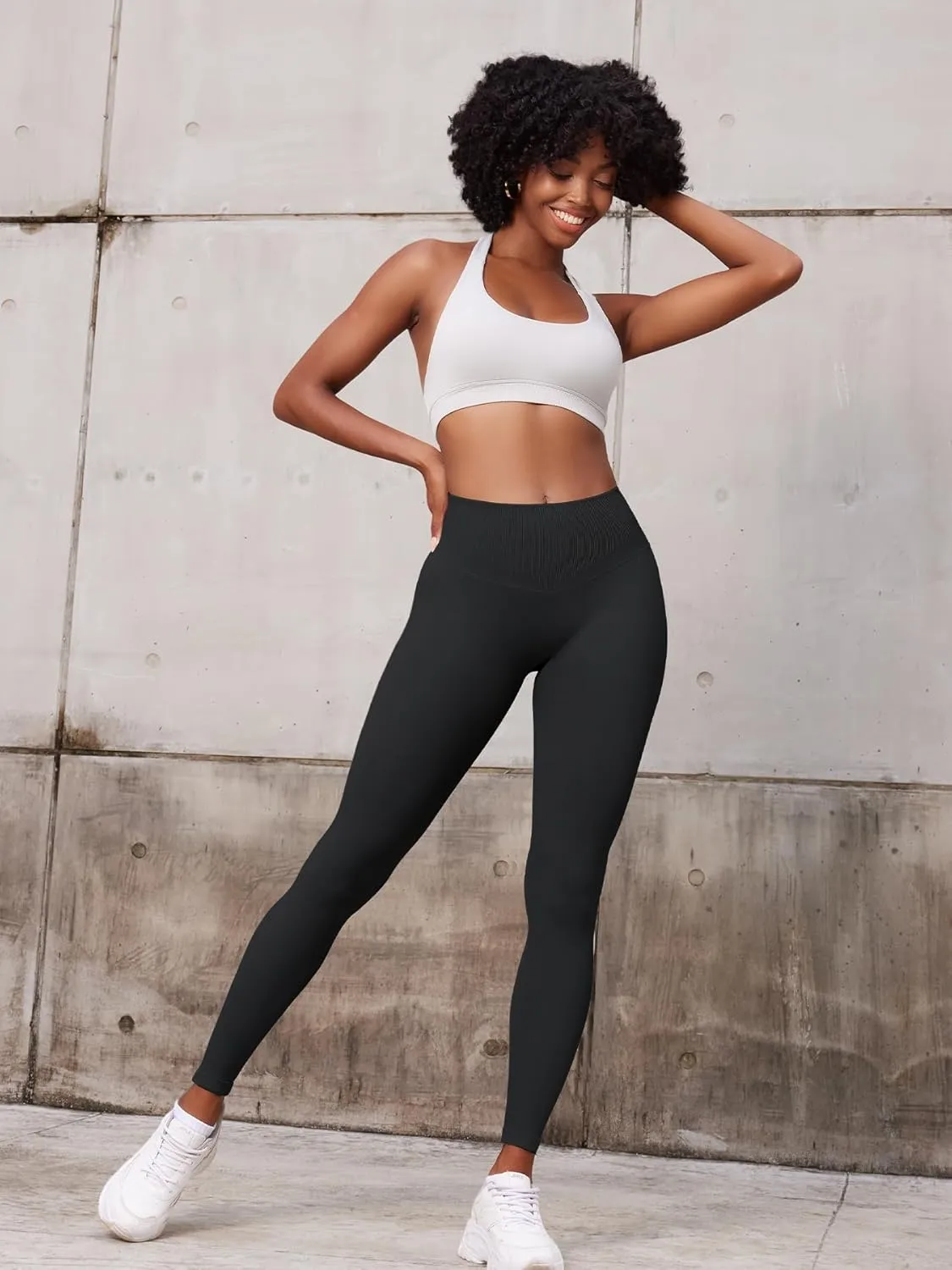 YEOREO Women Activate Workout Hidden Scrunch Leggigns Gym Booty Lifting High Waist Leggings Seamless Yoga Pants
