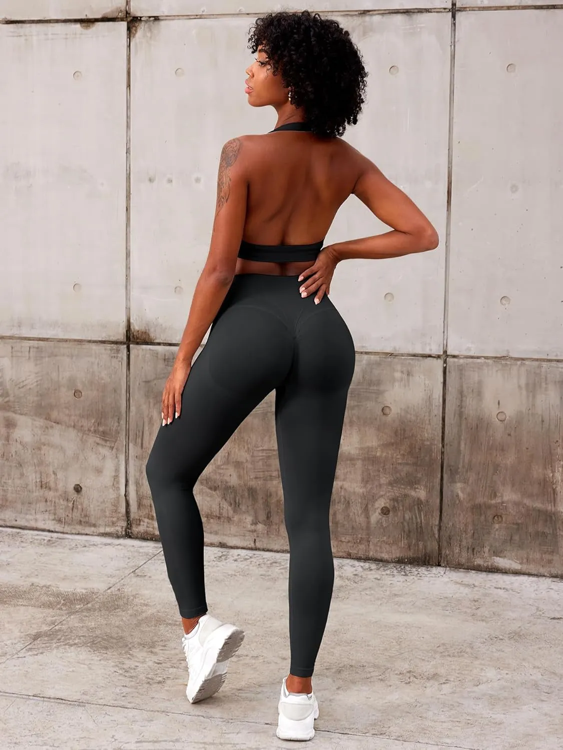YEOREO Women Activate Workout Hidden Scrunch Leggigns Gym Booty Lifting High Waist Leggings Seamless Yoga Pants