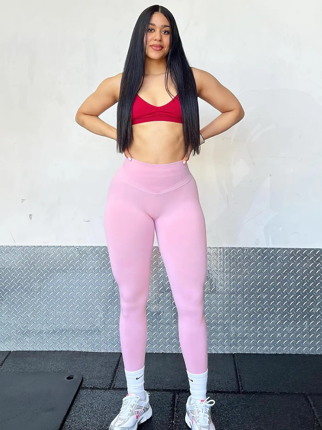 YEOREO Women Activate Workout Hidden Scrunch Leggigns Gym Booty Lifting High Waist Leggings Seamless Yoga Pants