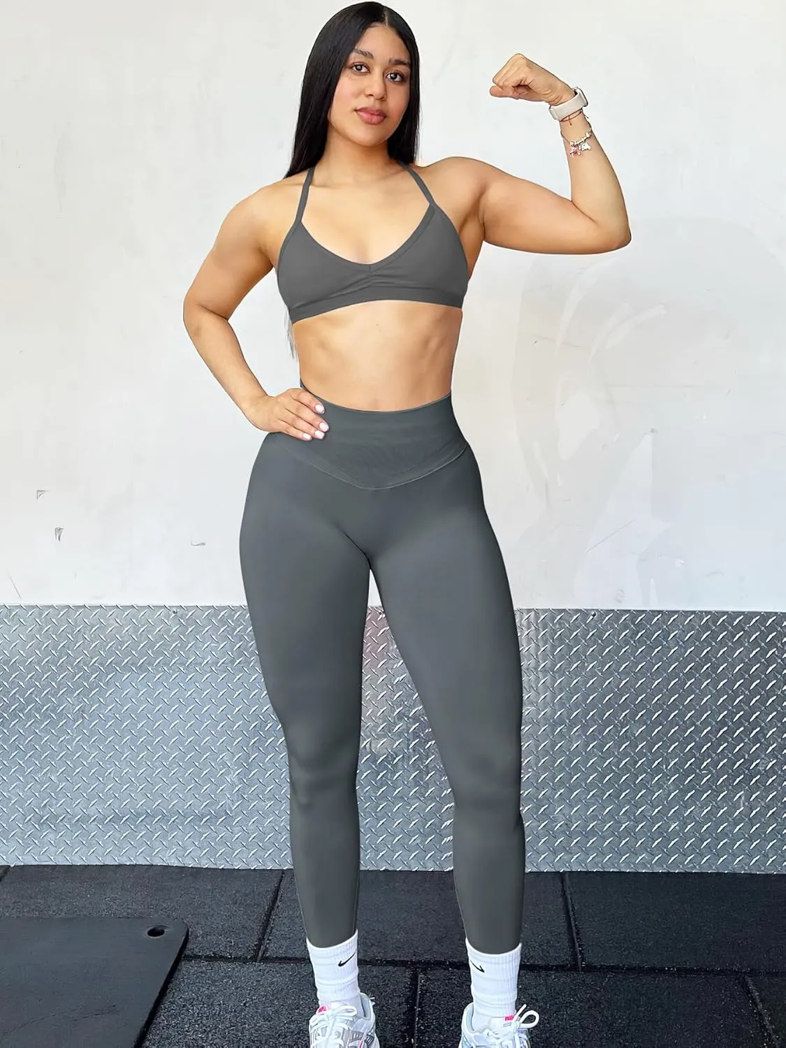 YEOREO Women Activate Workout Hidden Scrunch Leggigns Gym Booty Lifting High Waist Leggings Seamless Yoga Pants