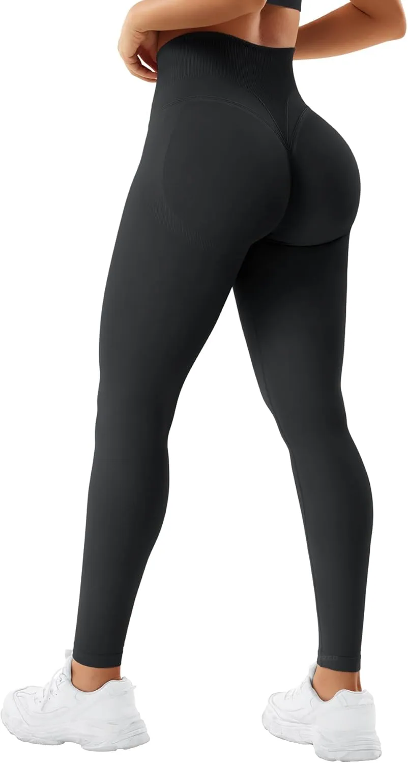 YEOREO Women Activate Workout Hidden Scrunch Leggigns Gym Booty Lifting High Waist Leggings Seamless Yoga Pants