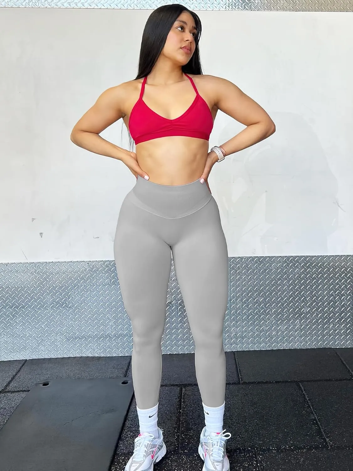 YEOREO Women Activate Workout Hidden Scrunch Leggigns Gym Booty Lifting High Waist Leggings Seamless Yoga Pants