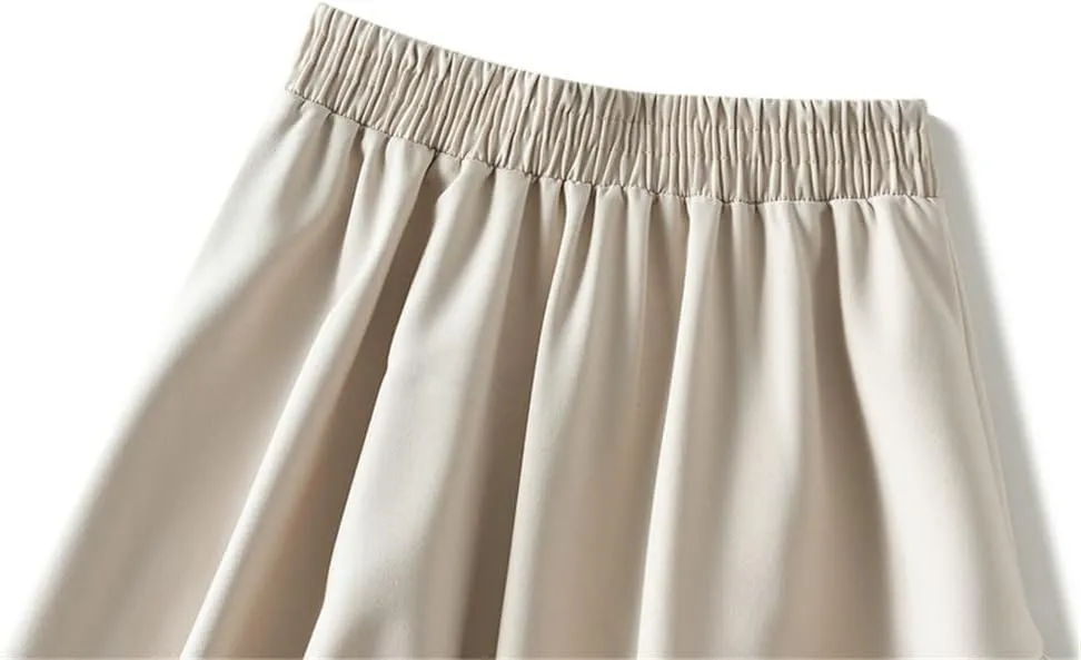 Youllyuu Irregular Ruffled Skirt Umbrella A Line Women Ladies Long Midi Skirts