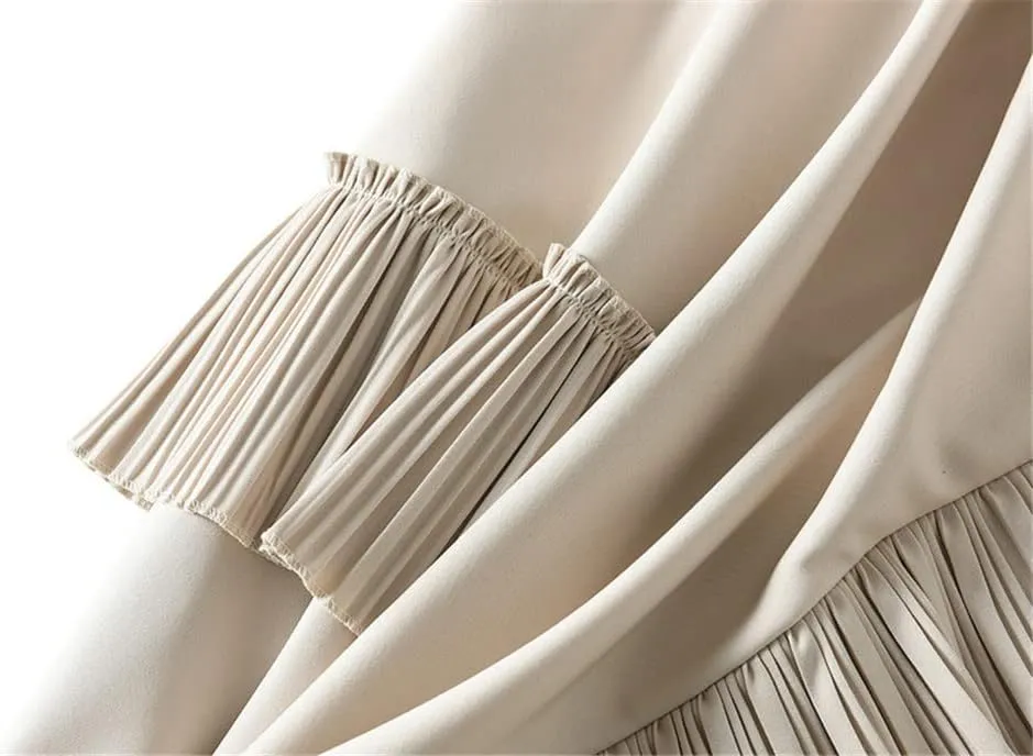 Youllyuu Irregular Ruffled Skirt Umbrella A Line Women Ladies Long Midi Skirts