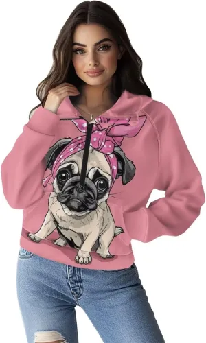 Yzaoxia Women's Hoodies Half Zip Sweatshirt Oversized Pullover Top