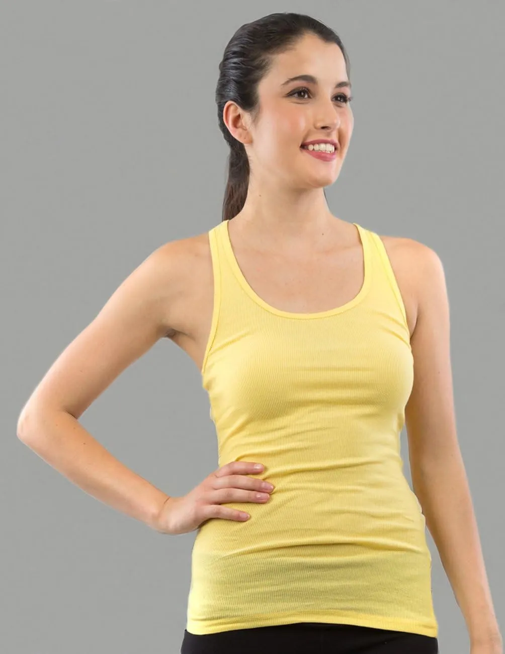Zenana Outfitters 4 Pack Womens Basic Ribbed Racerback Tank Top