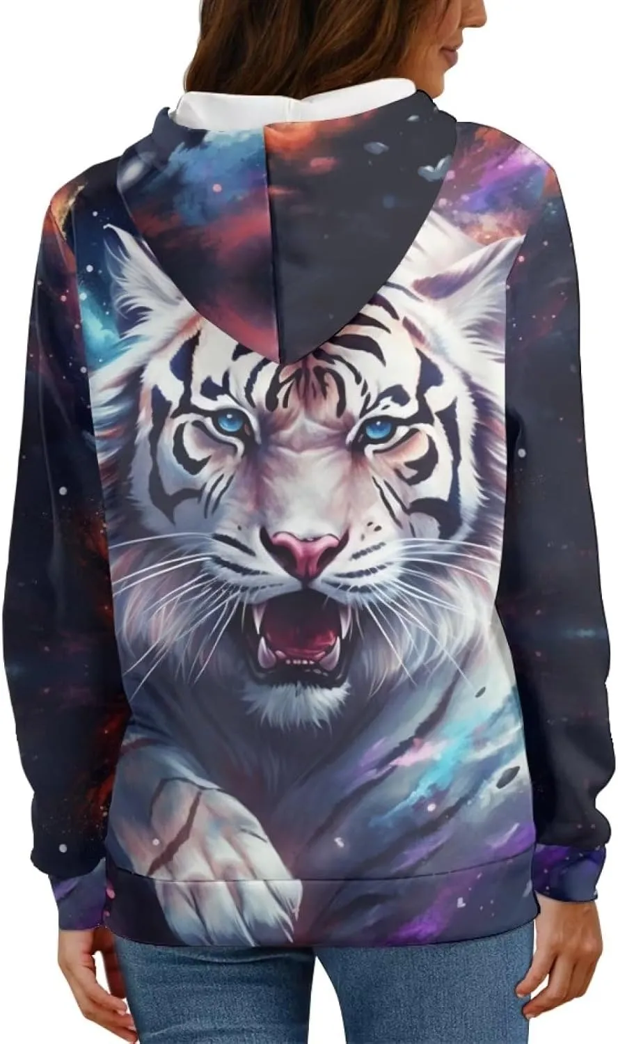 ZFRXIGN Womens Girls Hoodies Sweatshirts Long Sleeves Pullover Loose with Big Pockets