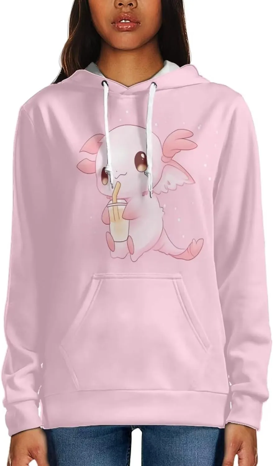 ZFRXIGN Womens Girls Hoodies Sweatshirts Long Sleeves Pullover Loose with Big Pockets